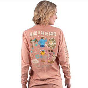 SIMPLY SOUTHERN CAFE "BLAME IT ON MY ROOTS" TEE